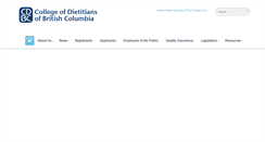 Desktop Screenshot of collegeofdietitiansofbc.org